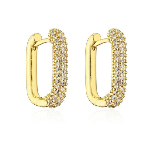 Luxe Radiance Hoop Earrings - Sweetheart Jewel
