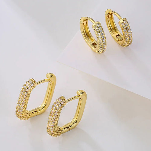Luxe Radiance Hoop Earrings - Sweetheart Jewel