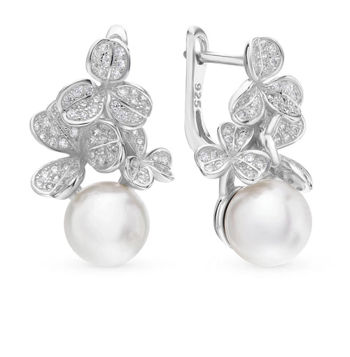 Luxurious Flower Drop Earrings - Sweetheart Jewel