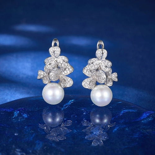 Luxurious Flower Drop Earrings - Sweetheart Jewel