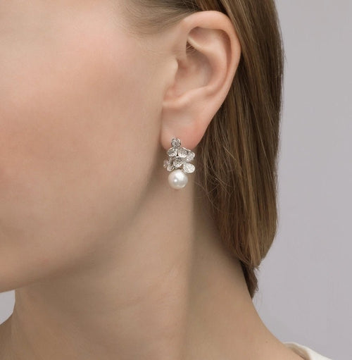 Luxurious Flower Drop Earrings - Sweetheart Jewel