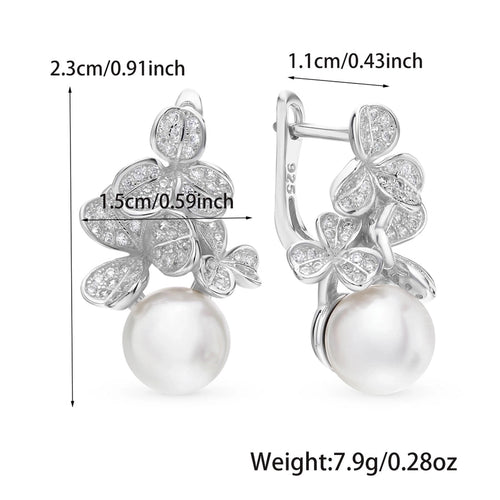 Luxurious Flower Drop Earrings - Sweetheart Jewel