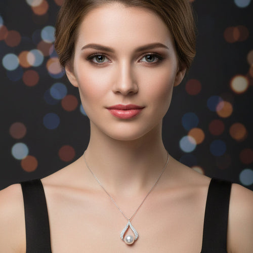 Luxurious Style Waterdrop Pearl Necklace - Sweetheart Jewel