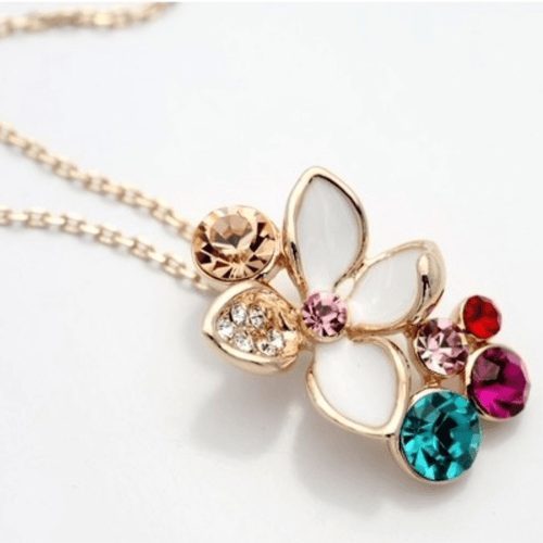 Magical Austrian Crystal Flower Necklace - Sweetheart Jewel