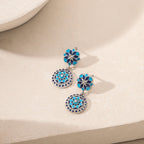 Majestic Mughal Mosaic Drop Earrings - Sweetheart Jewel