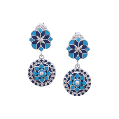 Majestic Mughal Mosaic Drop Earrings - Sweetheart Jewel