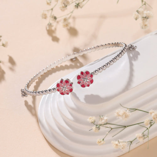 Majestic Pink Mosaic Cuff Bracelet - Sweetheart Jewel