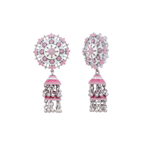 Mehrangarh Charm Jhumka Earrings - Sweetheart Jewel