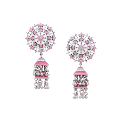 Mehrangarh Charm Jhumka Earrings - Sweetheart Jewel