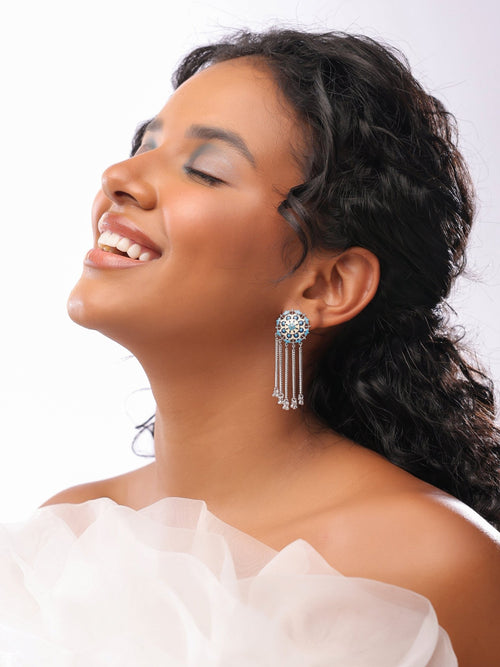 Mehrangarh Gardenia Chandelier Earrings - Sweetheart Jewel