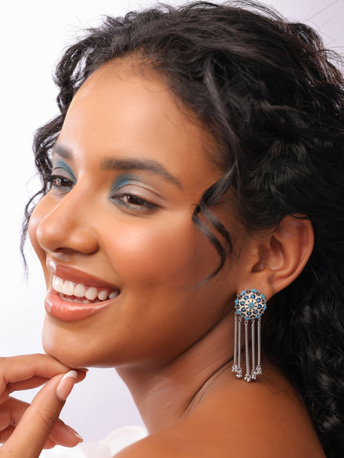 Mehrangarh Gardenia Chandelier Earrings - Sweetheart Jewel