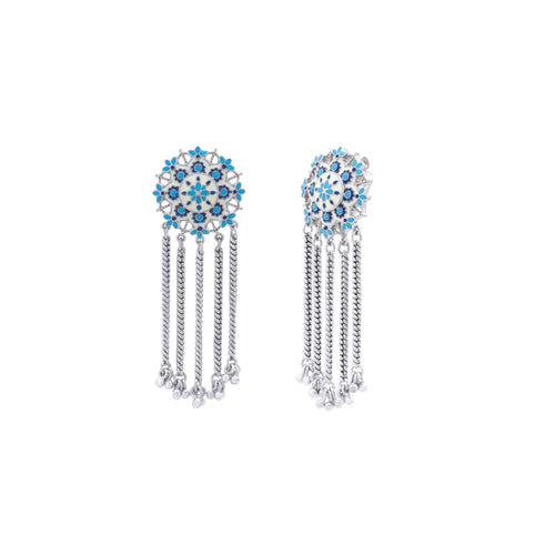 Mehrangarh Gardenia Chandelier Earrings - Sweetheart Jewel