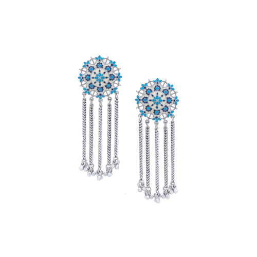 Mehrangarh Gardenia Chandelier Earrings - Sweetheart Jewel