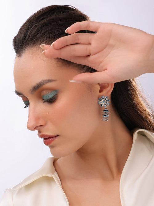 Mehrangarh Gardenia Jhumka Earrings - Sweetheart Jewel