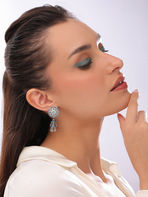 Mehrangarh Gardenia Jhumka Earrings - Sweetheart Jewel