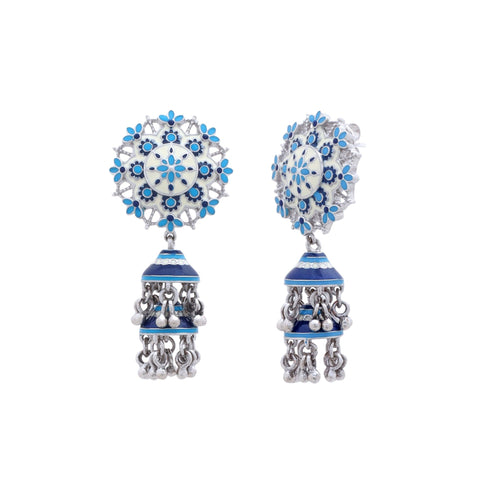 Mehrangarh Gardenia Jhumka Earrings - Sweetheart Jewel