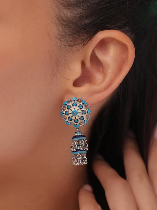 Mehrangarh Gardenia Jhumka Earrings - Sweetheart Jewel