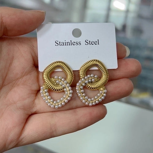 Modern Style Pearls Earring - Sweetheart Jewel