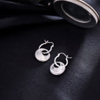 Moonlit Crescent Hoop Earrings - Sweetheart Jewel