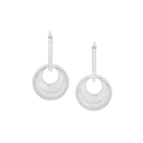 Moonlit Crescent Hoop Earrings - Sweetheart Jewel