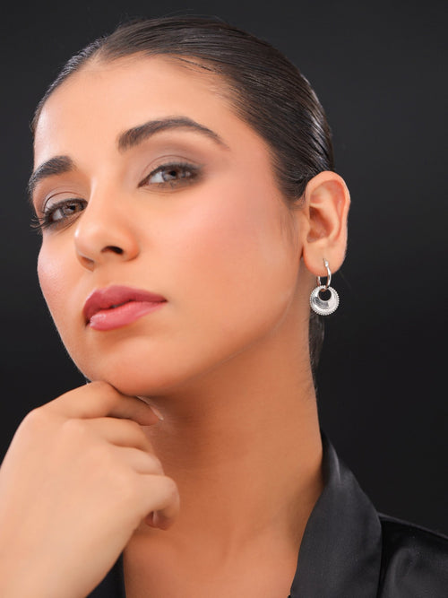 Moonlit Crescent Hoop Earrings - Sweetheart Jewel