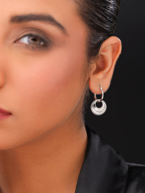 Moonlit Crescent Hoop Earrings - Sweetheart Jewel