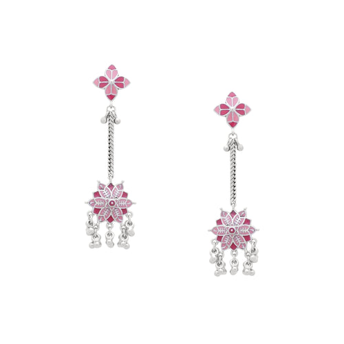Mosaic Rose Garden Chandelier Earrings - Sweetheart Jewel