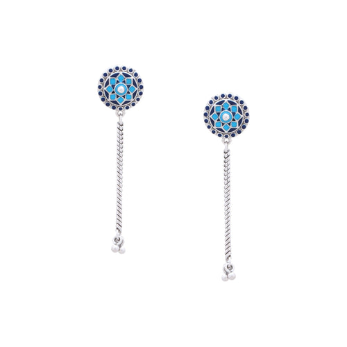 Mughal Motif Chandelier Earrings - Sweetheart Jewel