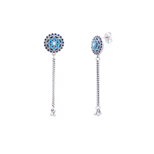 Mughal Motif Chandelier Earrings - Sweetheart Jewel