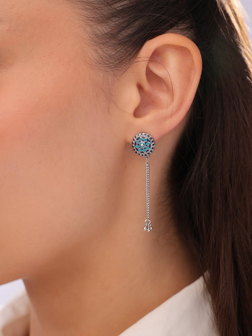 Mughal Motif Chandelier Earrings - Sweetheart Jewel