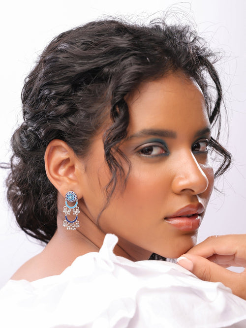 Mughal Motif Dangler Earrings - Sweetheart Jewel