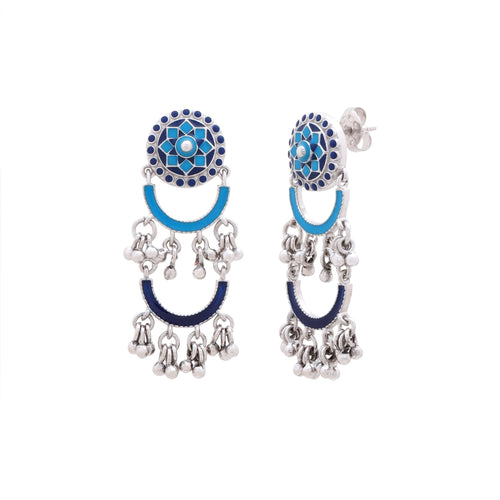 Mughal Motif Dangler Earrings - Sweetheart Jewel