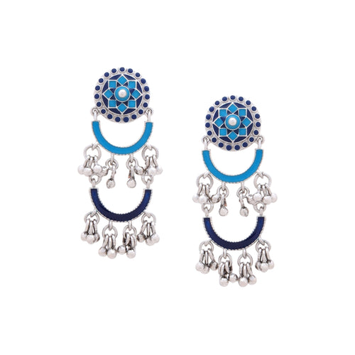 Mughal Motif Dangler Earrings - Sweetheart Jewel