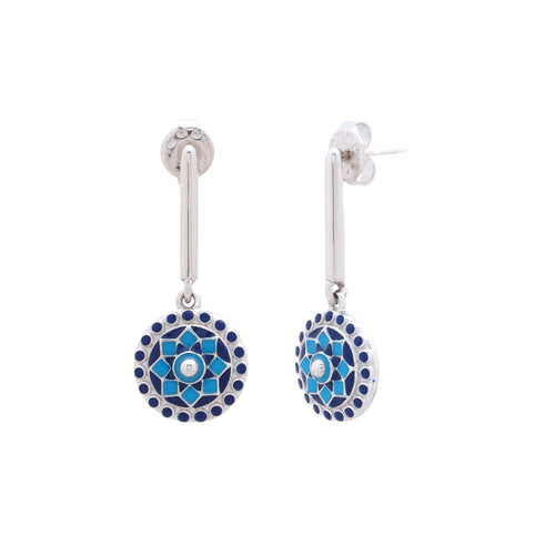 Mughal Motif Drop Earrings - Sweetheart Jewel