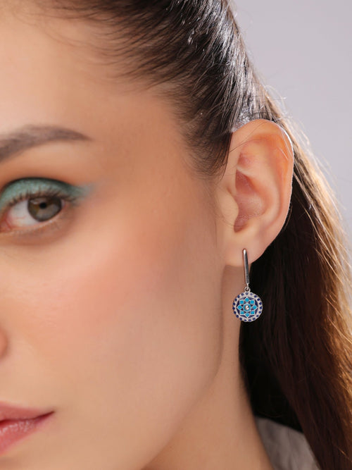 Mughal Motif Drop Earrings - Sweetheart Jewel