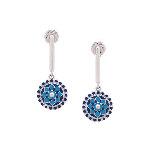 Mughal Motif Drop Earrings - Sweetheart Jewel