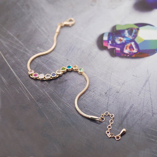 Multicolored Austrian Crystal Bracelet - Sweetheart Jewel