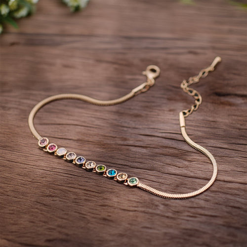 Multicolored Austrian Crystal Bracelet - Sweetheart Jewel