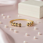 Mystic Dawn Ethiopian Opal Cuff – 18K Gold and Silver Harmony Bracelet - Sweetheart Jewel