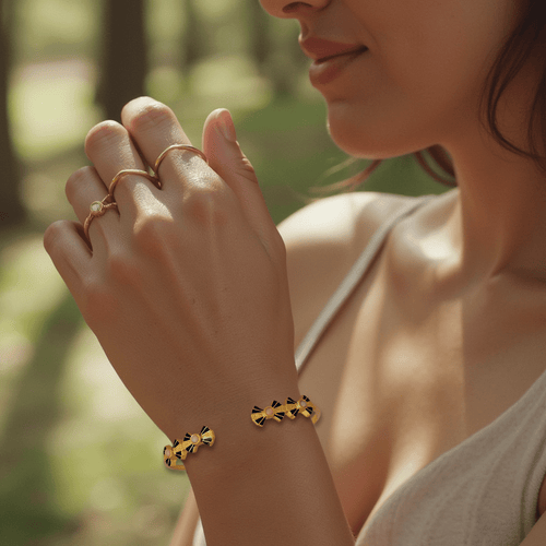 Mystic Dawn Ethiopian Opal Cuff – 18K Gold and Silver Harmony Bracelet - Sweetheart Jewel