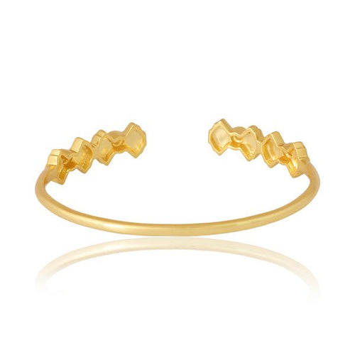 Mystic Dawn Ethiopian Opal Cuff – 18K Gold and Silver Harmony Bracelet - Sweetheart Jewel