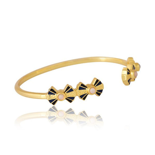 Mystic Dawn Ethiopian Opal Cuff – 18K Gold and Silver Harmony Bracelet - Sweetheart Jewel