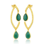 Mystic Meadow Green Onyx Earrings - Sweetheart Jewel