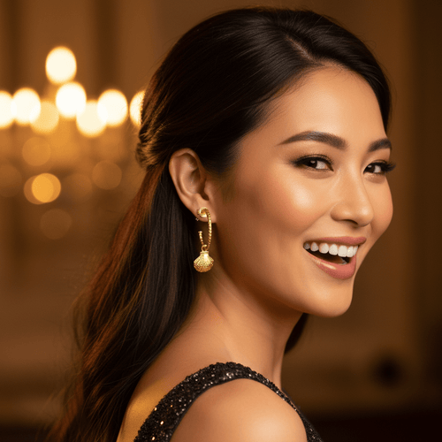 Ocean Breeze Seashell Hoop Earrings – Textured Sterling Silver Charm - Sweetheart Jewel