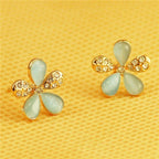 Opal Stone Daisy Ear Studs - Sweetheart Jewel