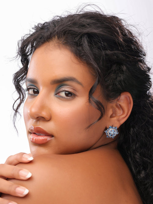 Phool Mahal Stud Earrings - Sweetheart Jewel