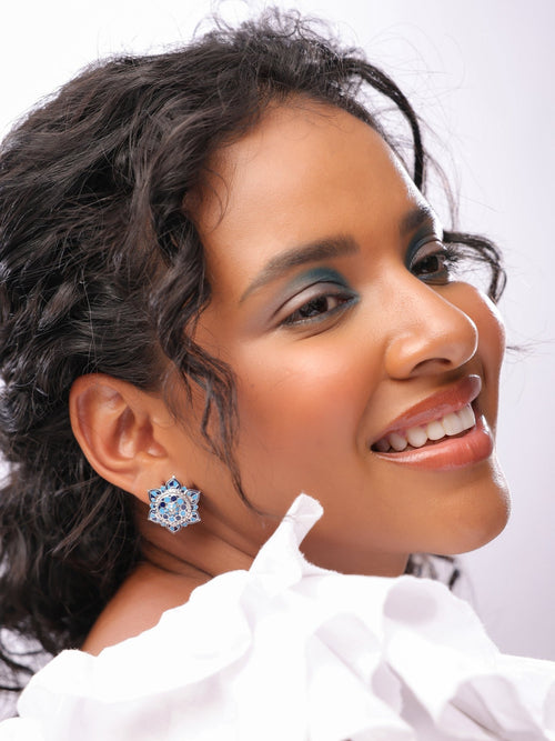 Phool Mahal Stud Earrings - Sweetheart Jewel