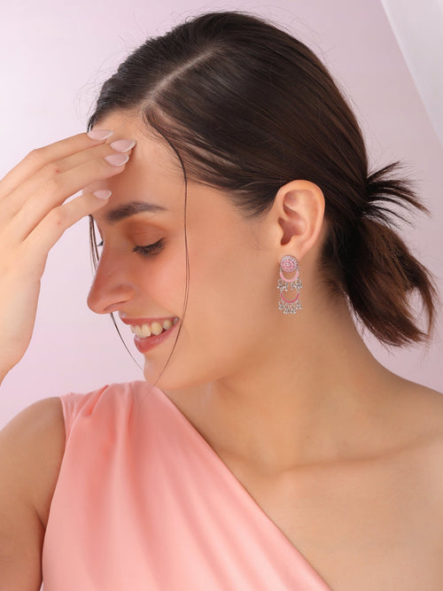 Pink Palace Dangler Earrings - Sweetheart Jewel