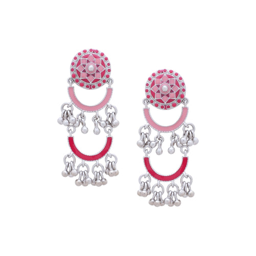 Pink Palace Dangler Earrings - Sweetheart Jewel