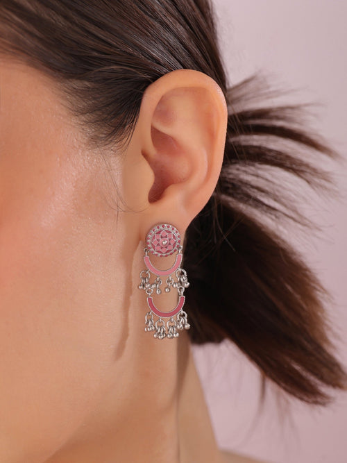Pink Palace Dangler Earrings - Sweetheart Jewel